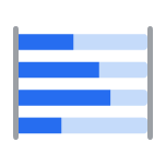 Horizontal bar stacked