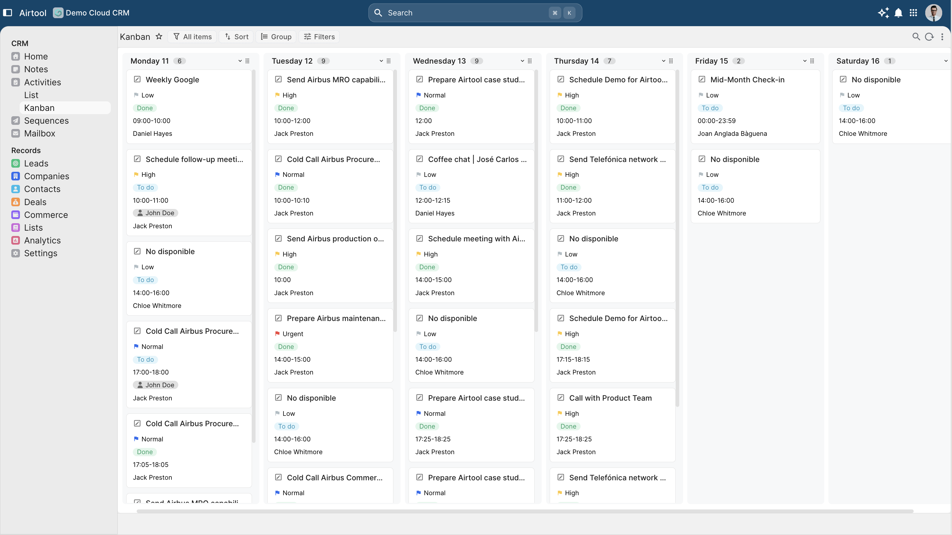 Case management with full commercial context.