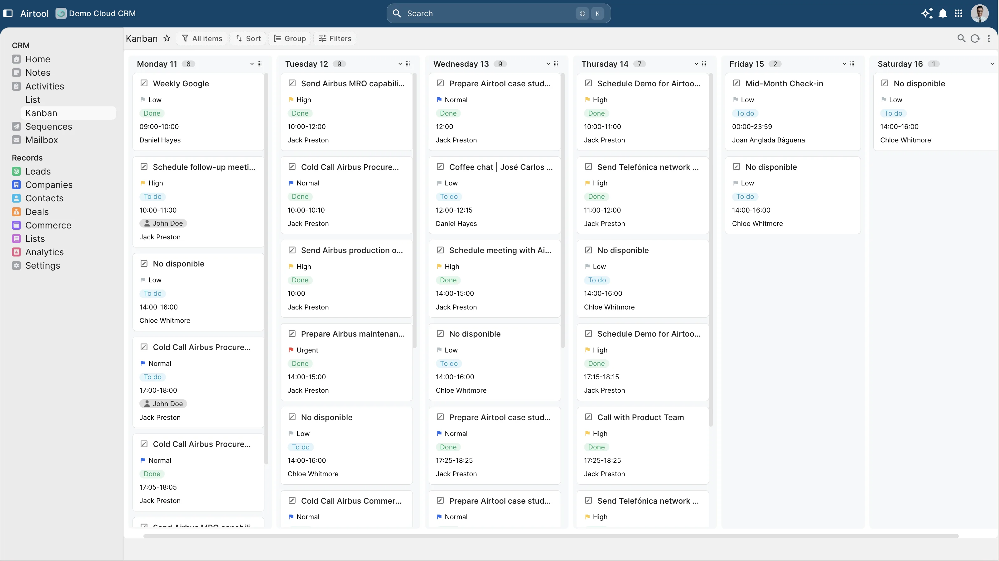 Case management with full commercial context.